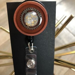 Retractable Nametag Badge Holder Lanyard Handmade